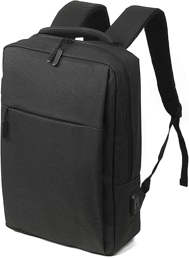 Travel Laptop Backpack, Business Durable Laptops Backpack with USB Charging Port, College School Computer Bag Gifts for Men & Women Fits 15 Inch Notebook-Black